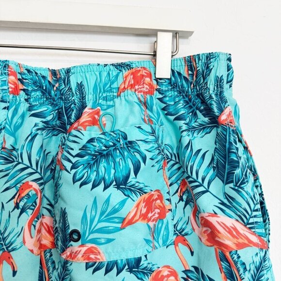 Pacific Scene Flamingo Bathing Suit Blue Size XL - Picture 6 of 7